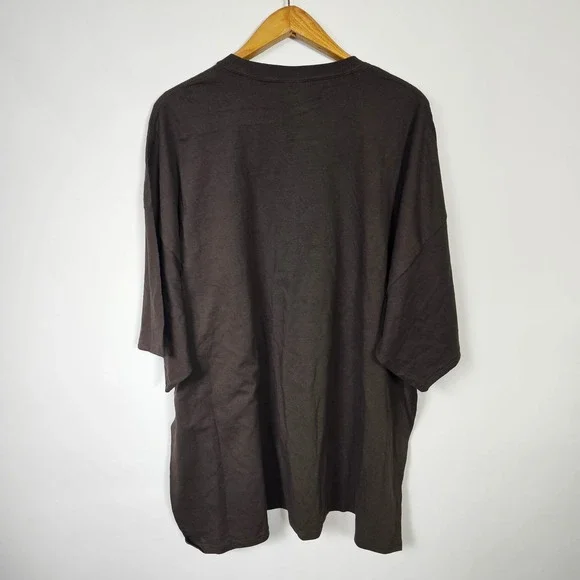 NEW Gildan Ultra Cotton Pocket T-Shirt 5XL Brown Relaxed Fit Menswear Casual - Picture 7 of 9